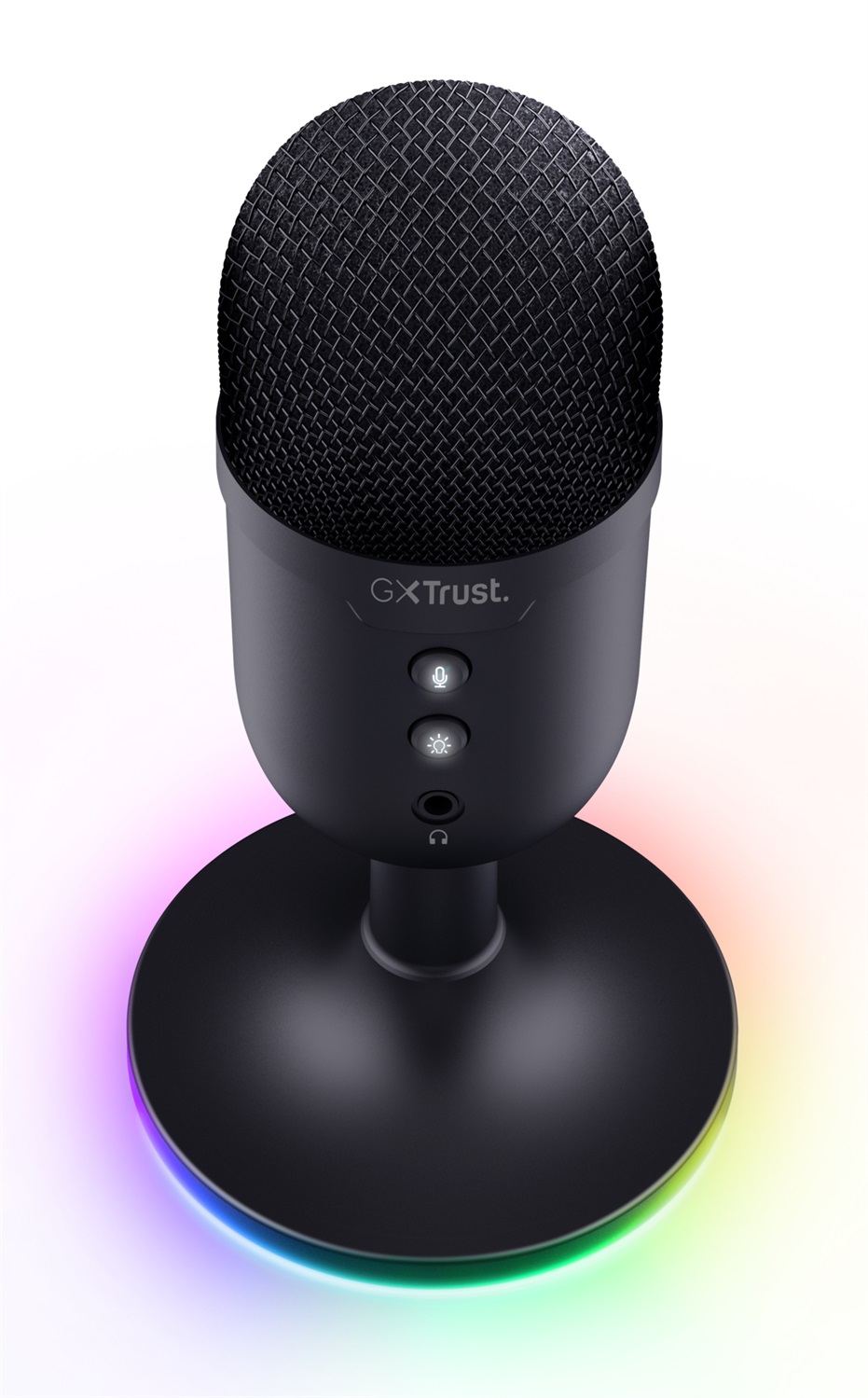 Trust GXT 234P Yunix Nero Microfono da Tavolo USB Unidirezionale RGB per Gaming e Streaming