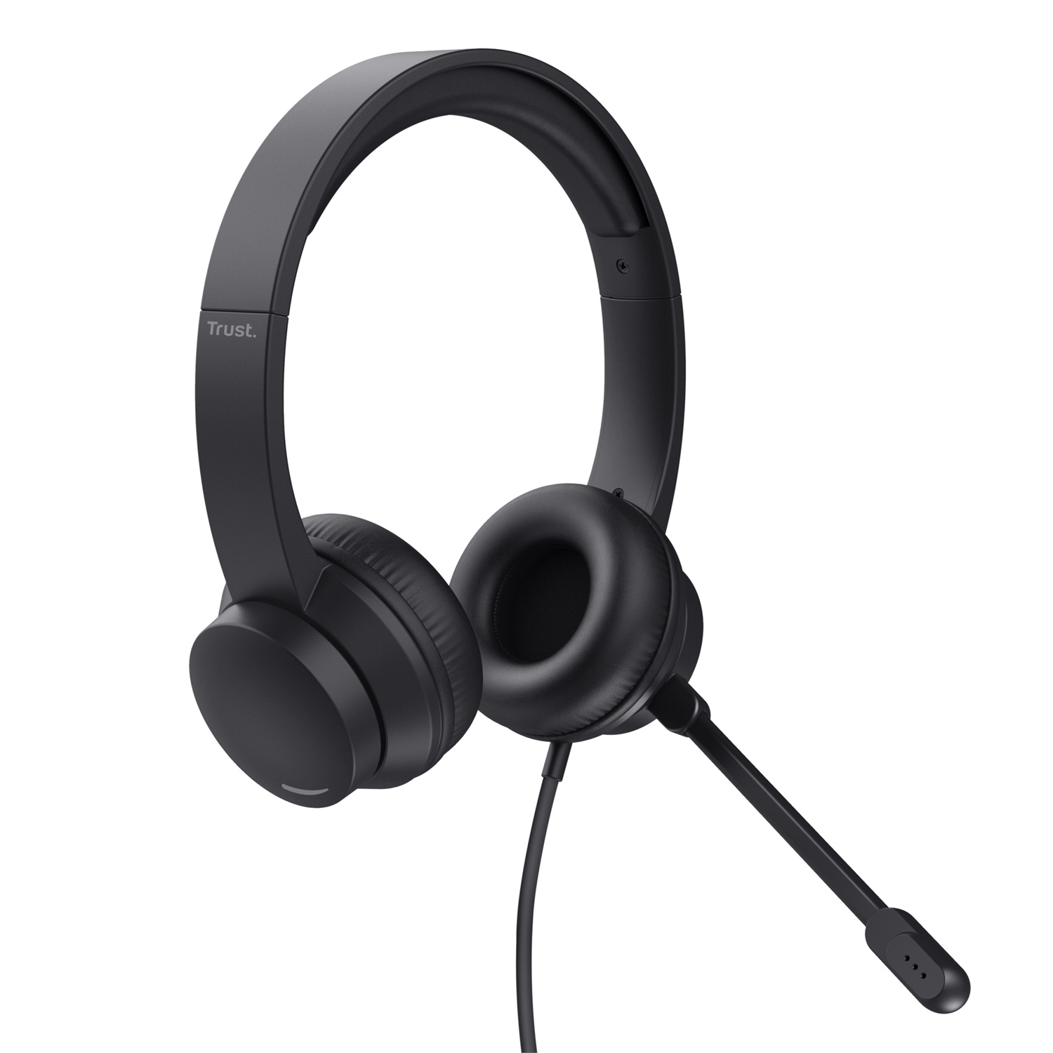 Trust HS-201 Cuffie Cablato On-Ear con Microfono USB - Nero, 1,8 m, Leggere e Confortevoli
