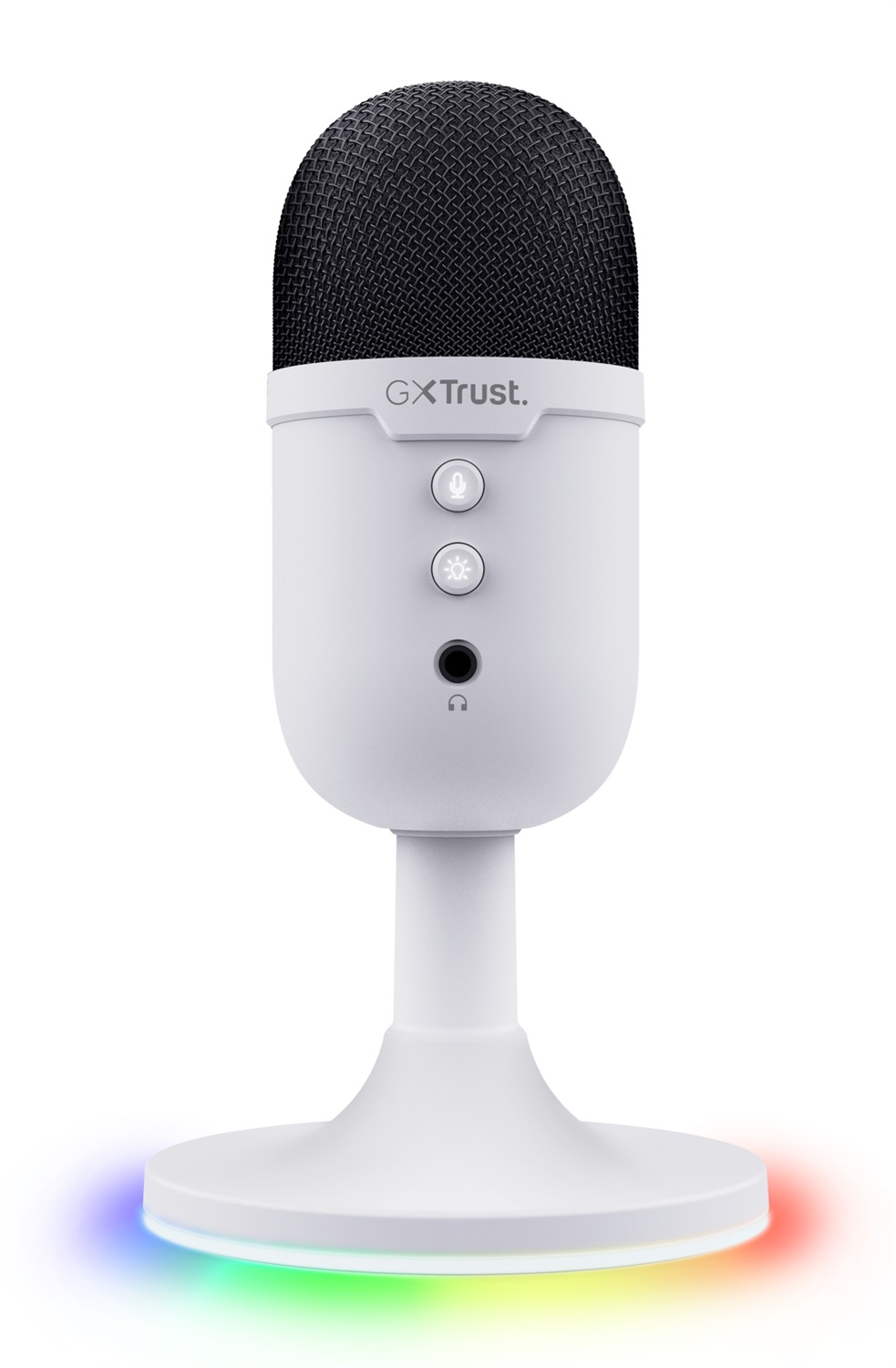Trust GXT 234W Yunix Bianco Microfono da Tavolo USB per Gaming e Streaming