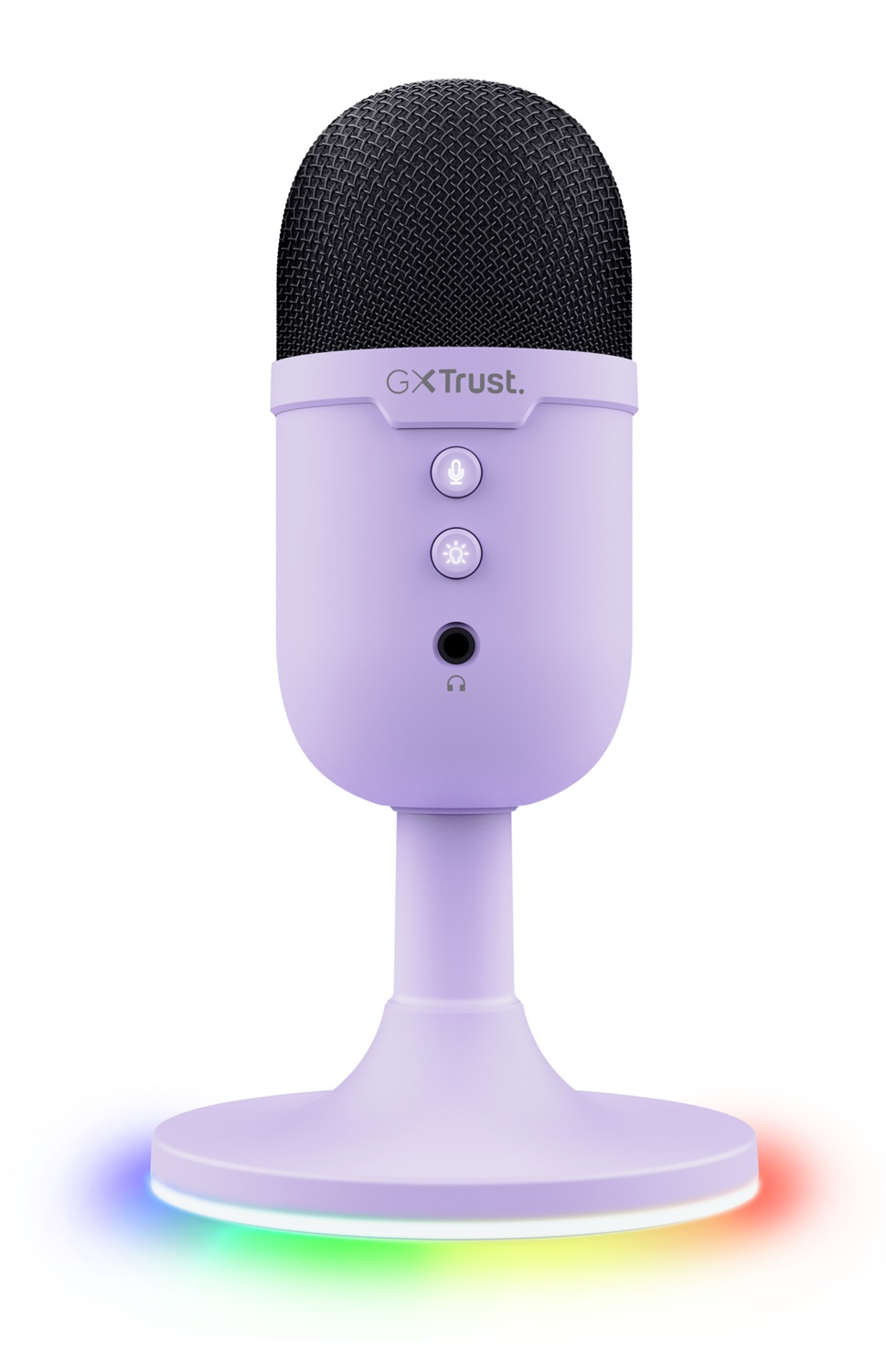 Trust GXT 234P Yunix Microfono da Tavolo USB Compatto Viola per Gaming e Streaming
