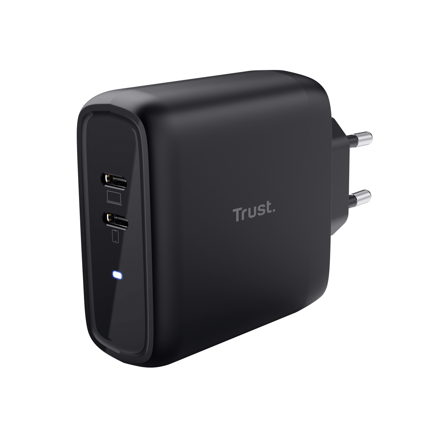 Trust Maxo Caricabatterie Universale 65W con 2 Porte USB-C - Nero