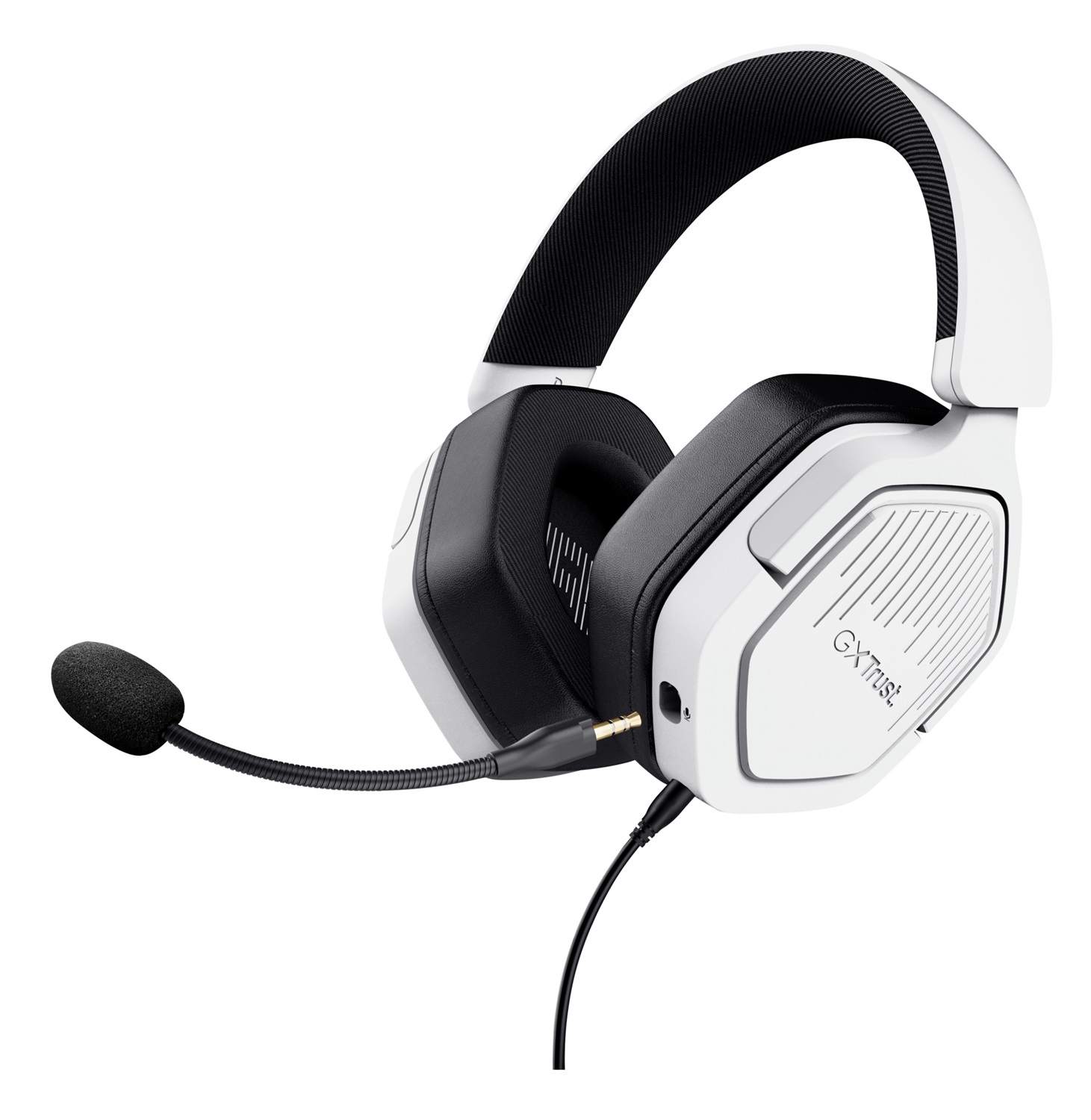Trust GXT492W Carus Auricolare Cablato Gaming Bianco con Driver da 50 mm e Microfono