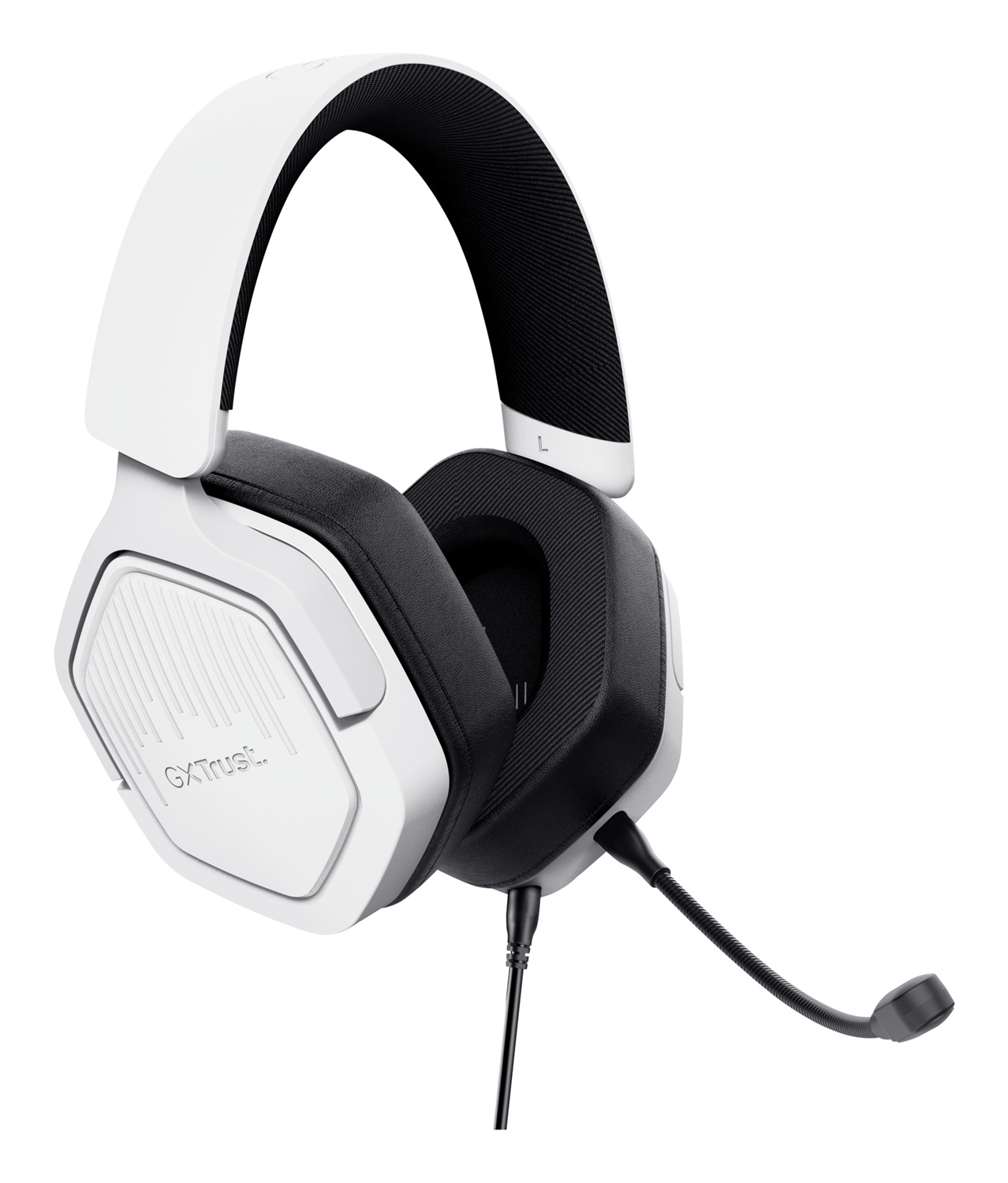 Trust GXT492W Carus Auricolare Cablato Gaming Bianco con Driver da 50 mm e Microfono