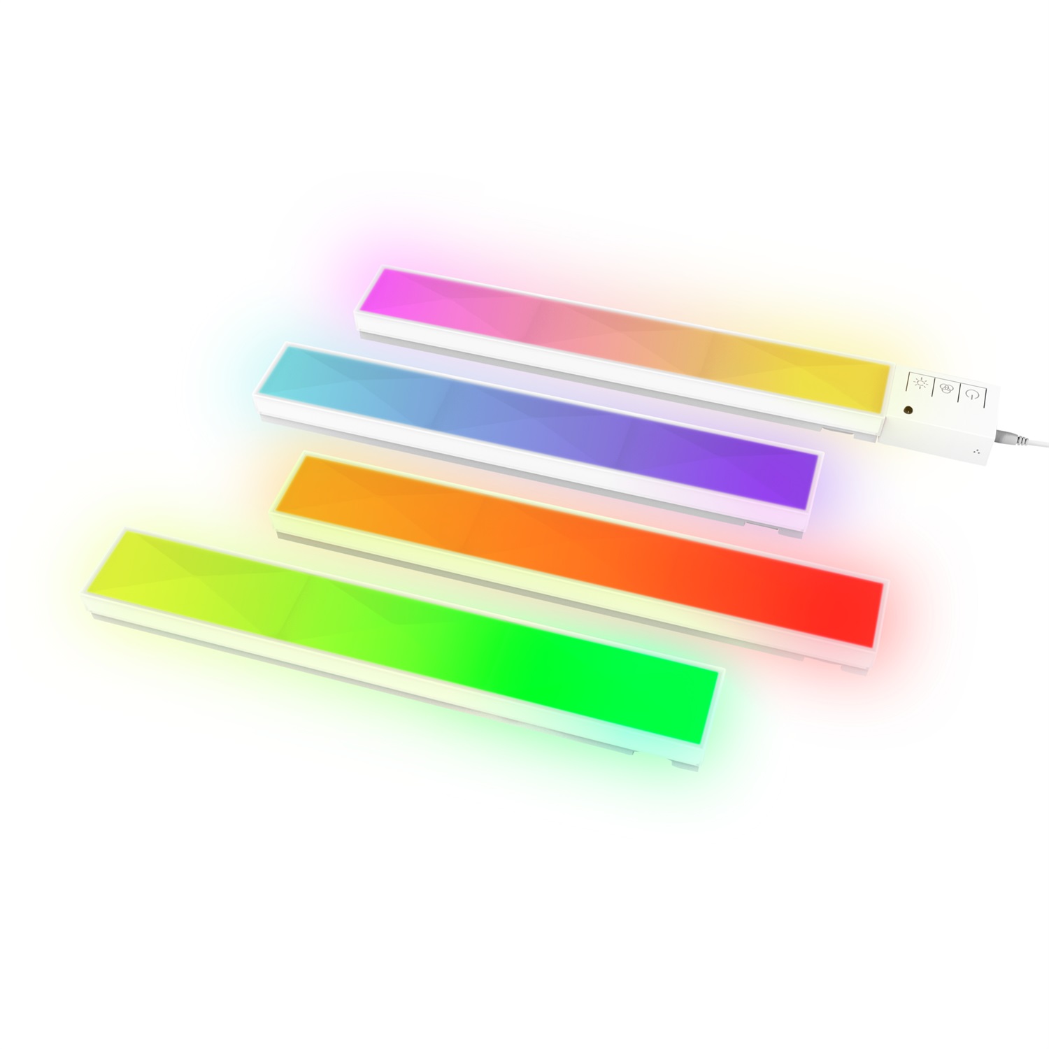 Trust GXT 905 Vybz Striscia LED Rettangolare 18 W RGB - Parete, Bianco, Personalizzabile con 9 Strip e Sincronizzazione Musica