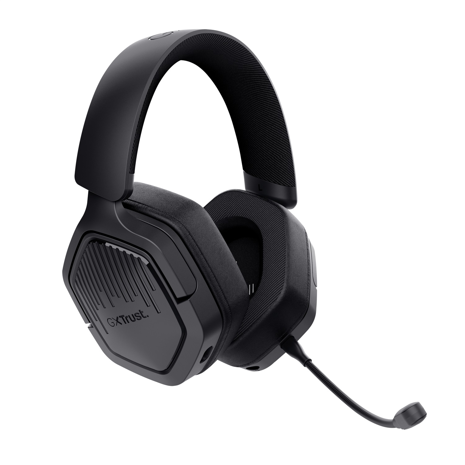 Trust GXT 493 Carus - Cuffie da Gaming Wireless Over-ear con Microfono, Connessione Bluetooth e Ricevitore USB a 2,4 GHz, Nero