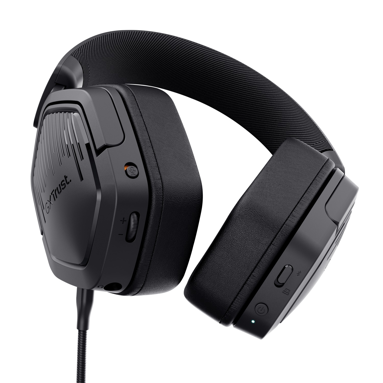 Trust GXT 493 Carus - Cuffie da Gaming Wireless Over-ear con Microfono, Connessione Bluetooth e Ricevitore USB a 2,4 GHz, Nero