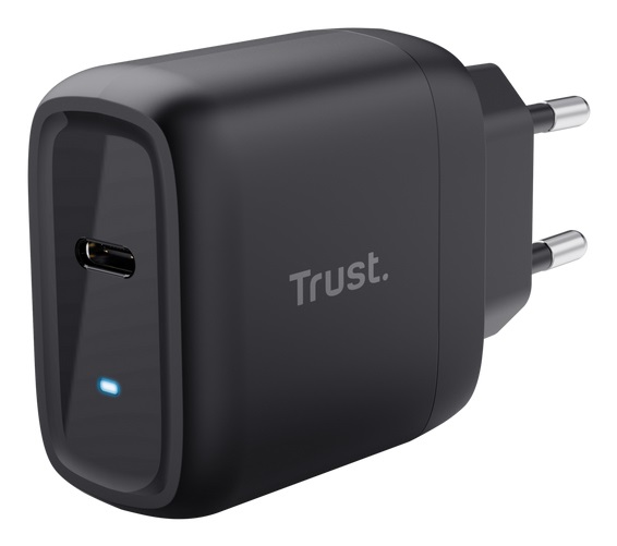 Trust Maxo Caricabatteria USB-C GaN 45W con Cavo da 2m - Nero