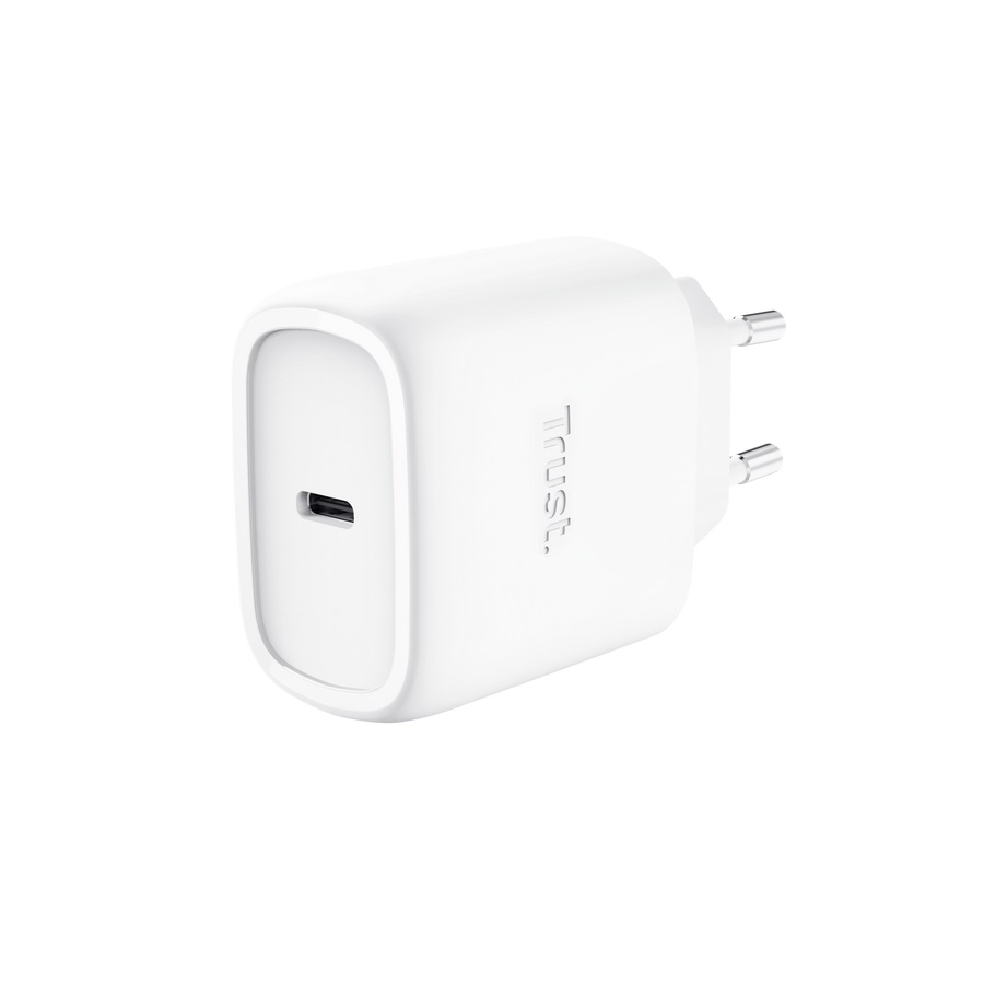Trust Maxo Caricabatterie USB-C GaN da 45W con Cavo da 2m - Bianco