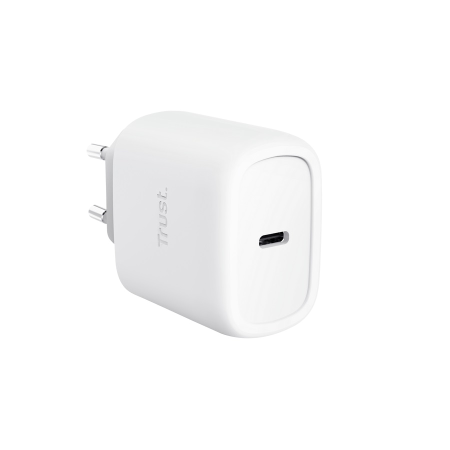 Trust Maxo Caricabatterie USB-C GaN da 45W con Cavo da 2m - Bianco