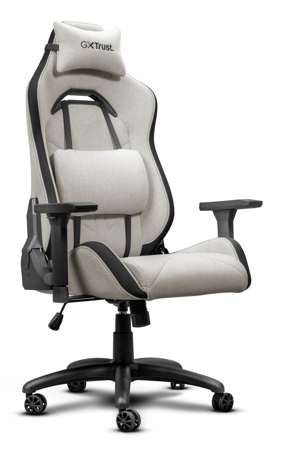 Trust GXT 723B Ruya - Sedia Gaming Beige in Tessuto con Seduta e Schienale Imbottiti, Peso Massimo 150 kg