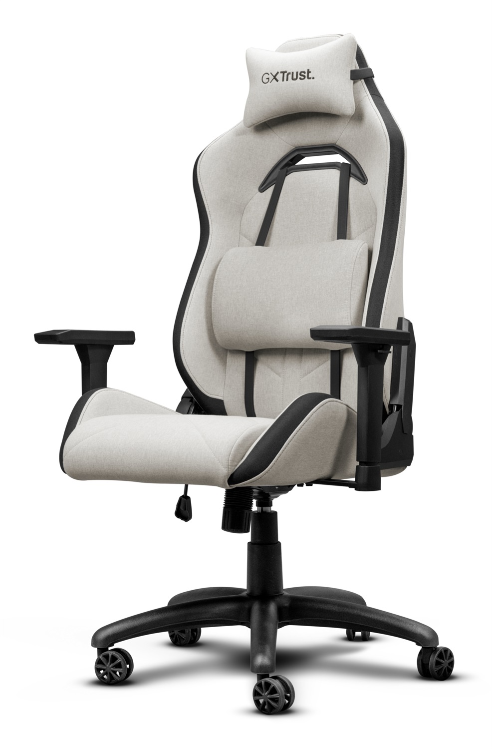 Trust GXT 723B Ruya - Sedia Gaming Beige in Tessuto con Seduta e Schienale Imbottiti, Peso Massimo 150 kg