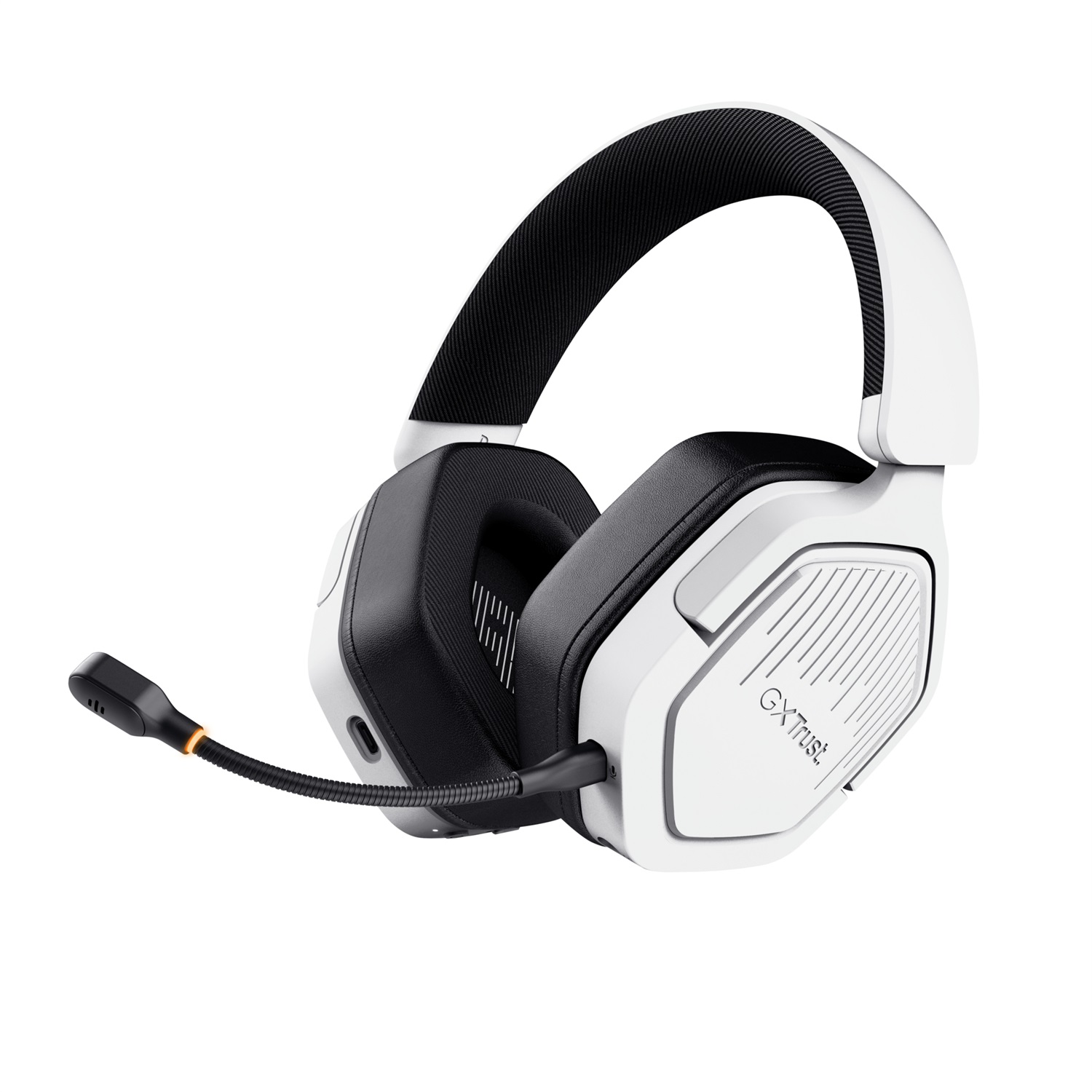 Trust GXT 493W Carus - Cuffie Gaming Wireless Over-Ear con Microfono, Connessione Bluetooth e USB, Colore Bianco