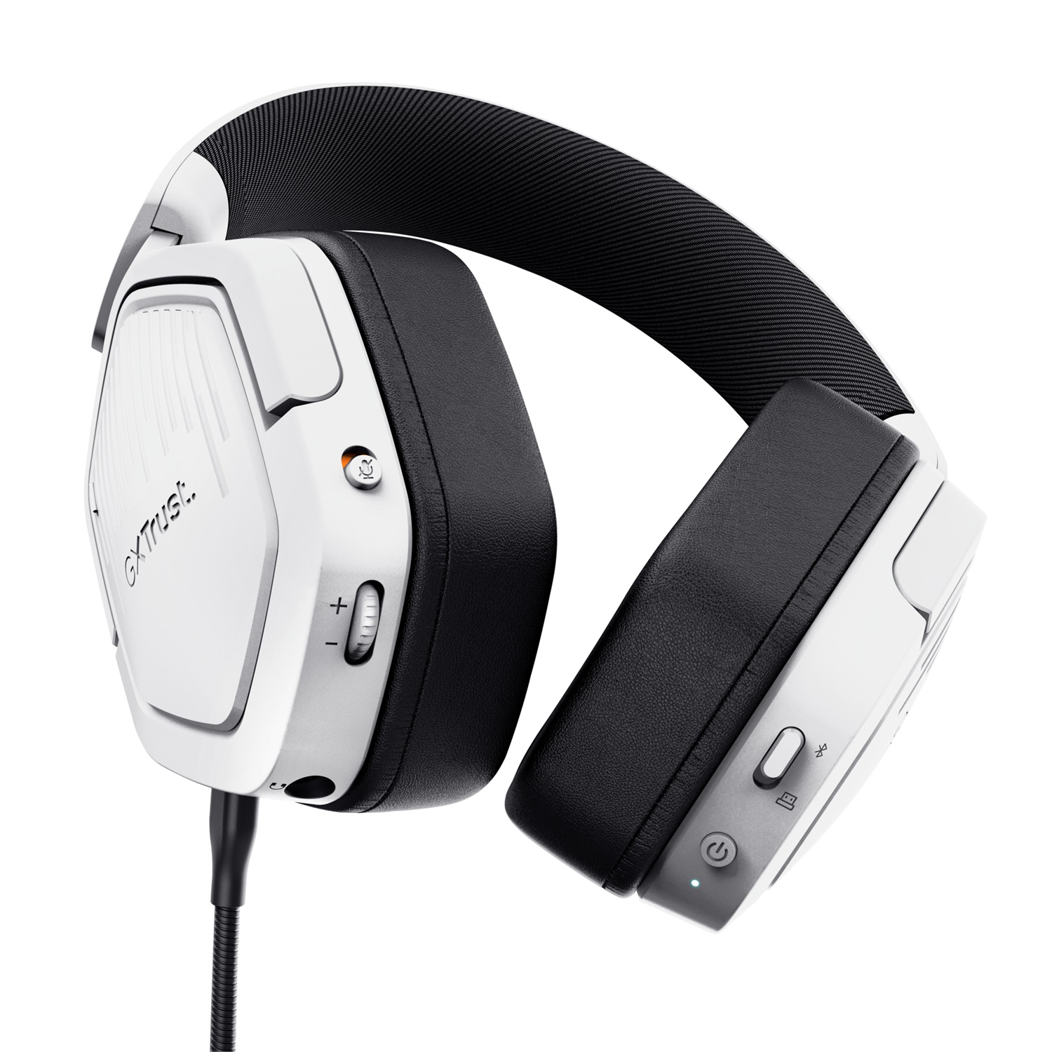 Trust GXT 493W Carus - Cuffie Gaming Wireless Over-Ear con Microfono, Connessione Bluetooth e USB, Colore Bianco