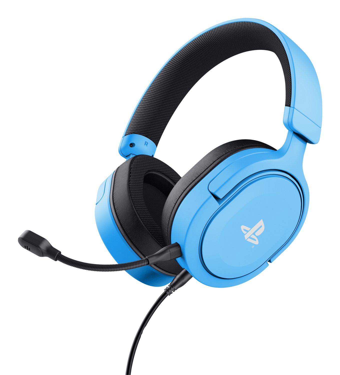 Trust GXT 498B Forta Cuffie Gaming Cablate Blu con Microfono Staccabile, Driver 50 mm, Licenza Ufficiale PS5