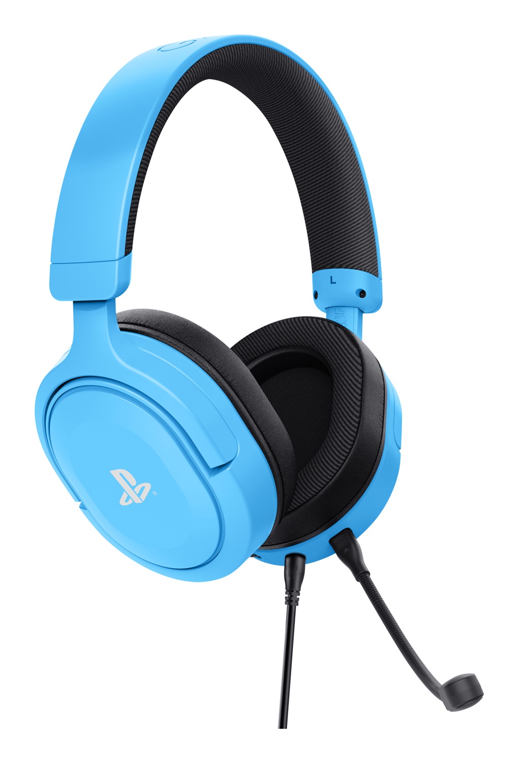 Trust GXT 498B Forta Cuffie Gaming Cablate Blu con Microfono Staccabile, Driver 50 mm, Licenza Ufficiale PS5