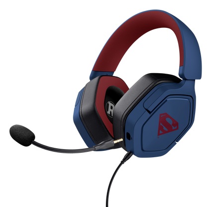 Trust GXT492SM Carus Cuffie da Gaming Over-Ear Cablate con Microfono e LED - Design Superman