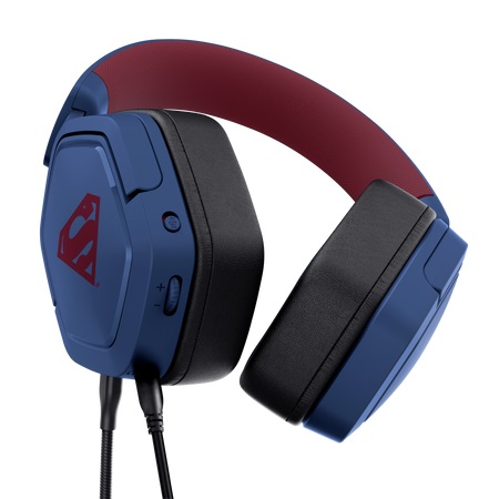 Trust GXT492SM Carus Cuffie da Gaming Over-Ear Cablate con Microfono e LED - Design Superman