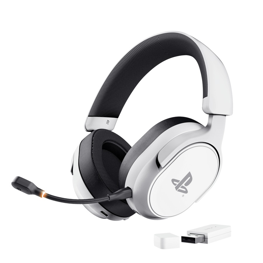 Trust GXT 499 Forta Auricolare Gaming Bianco - Con cavo e senza cavo, compatibile con PS5 e PC