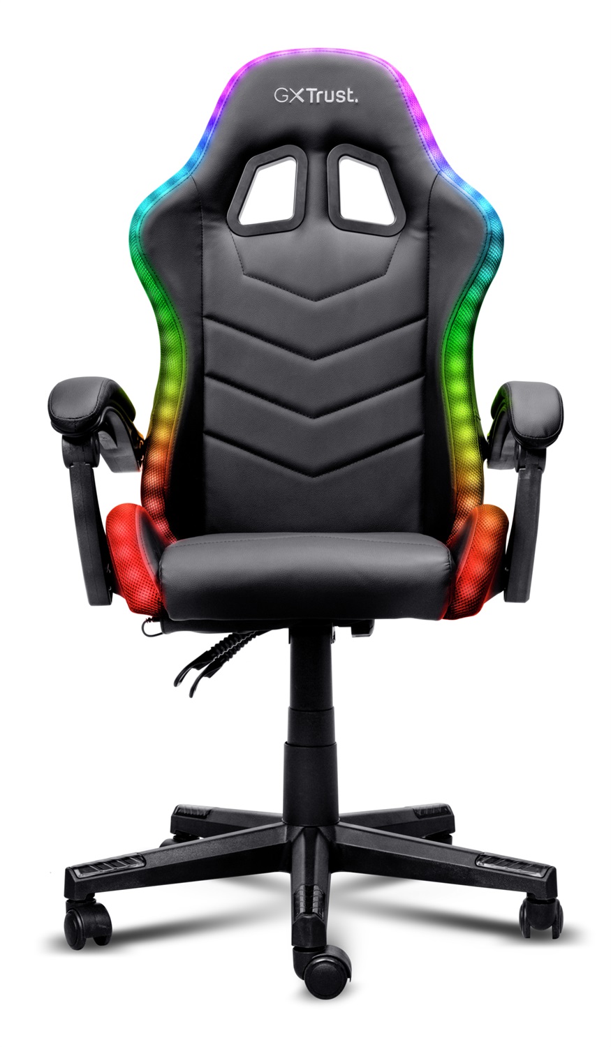 Trust GXT704 Roniq Sedia da Gaming RGB Imbottita per PC - Regolabile, Reclinabile, Nero