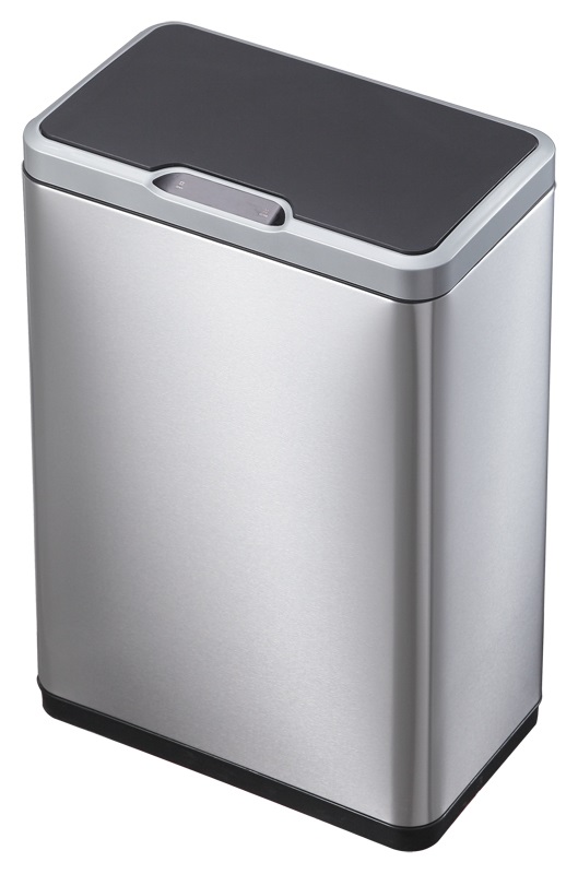 EKO - Contenitore per Rifiuti Mirage con Sensore, 2 x 20L, Acciaio Inox Smaltato, Soft Close, Fodera A Prova di Impronte Digitali