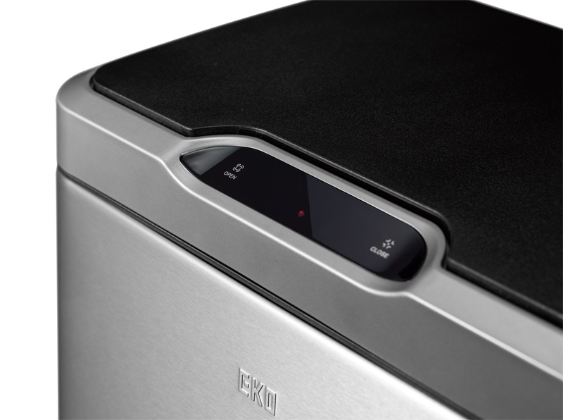 EKO - Contenitore per Rifiuti Mirage con Sensore, 2 x 20L, Acciaio Inox Smaltato, Soft Close, Fodera A Prova di Impronte Digitali