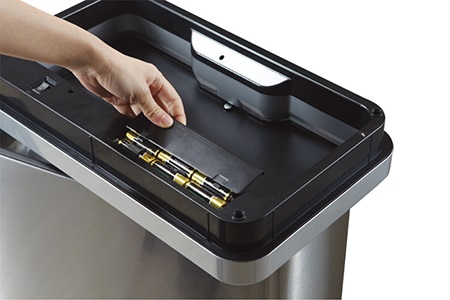 EKO - Contenitore per Rifiuti Mirage con Sensore, 2 x 20L, Acciaio Inox Smaltato, Soft Close, Fodera A Prova di Impronte Digitali