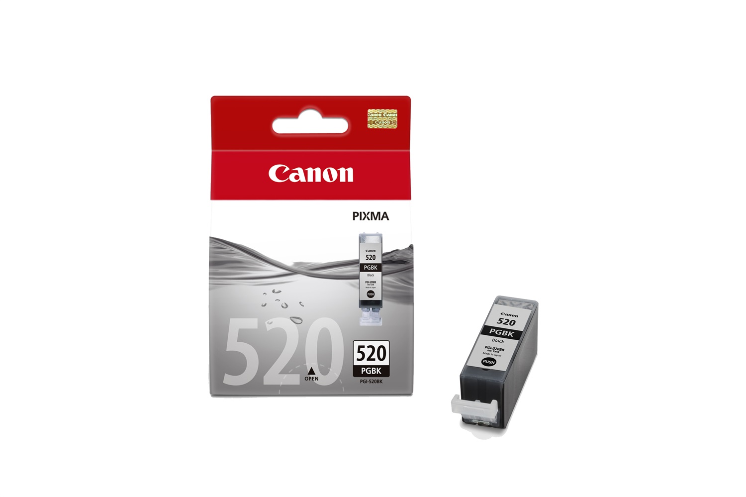 Canon PGI-520PGBK Cartuccia d'Inchiostro Originale Nero Pigmentato - 19 ml, 324 Pagine, Compatibile con Canon Pixma IP 3600/MP 980