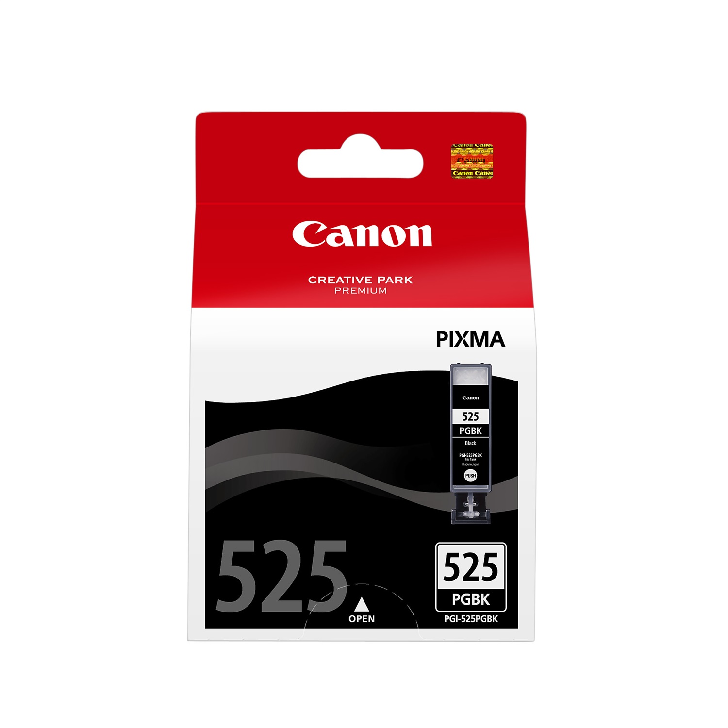 Canon PGI-525BK Cartuccia d'Inchiostro Originale Nero - 19ml, Inchiostro a Base di Pigmento, Resa di ~341 Pagine