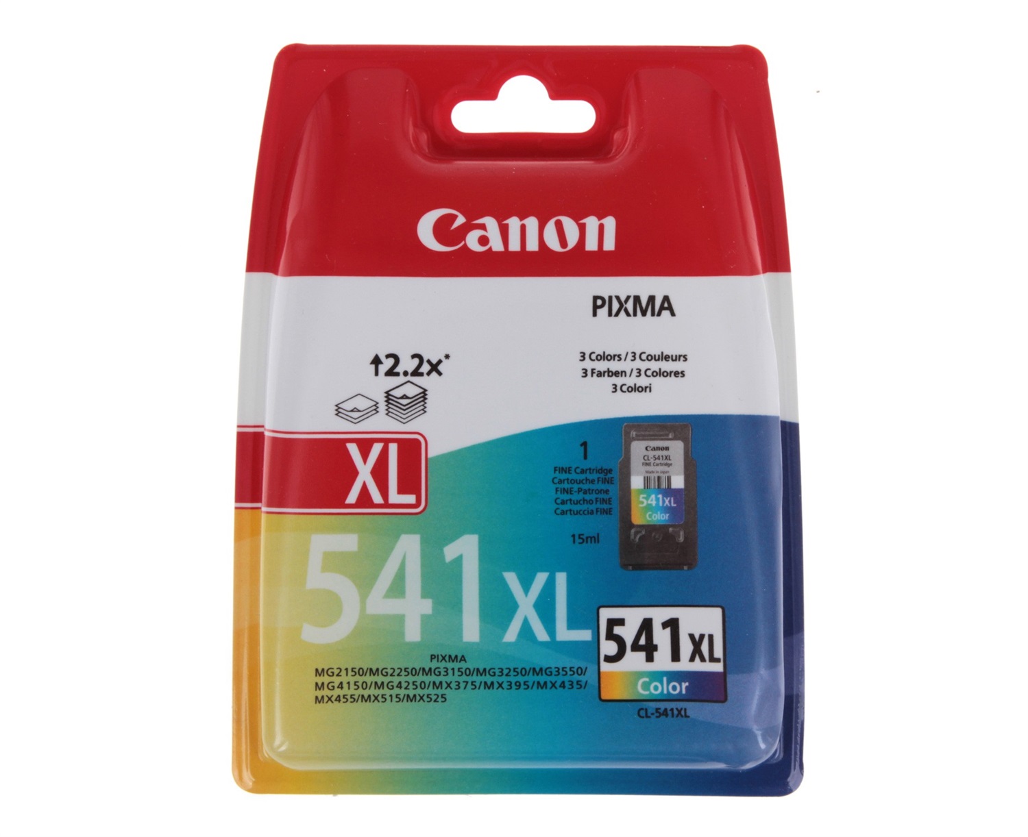 Canon CL-541 XL Cartuccia d'Inchiostro Originale Resa Elevata (XL) Ciano, Magenta, Giallo - Compatibile con Canon PIXMA MG-2150, MG-3150 e Altre Stampanti