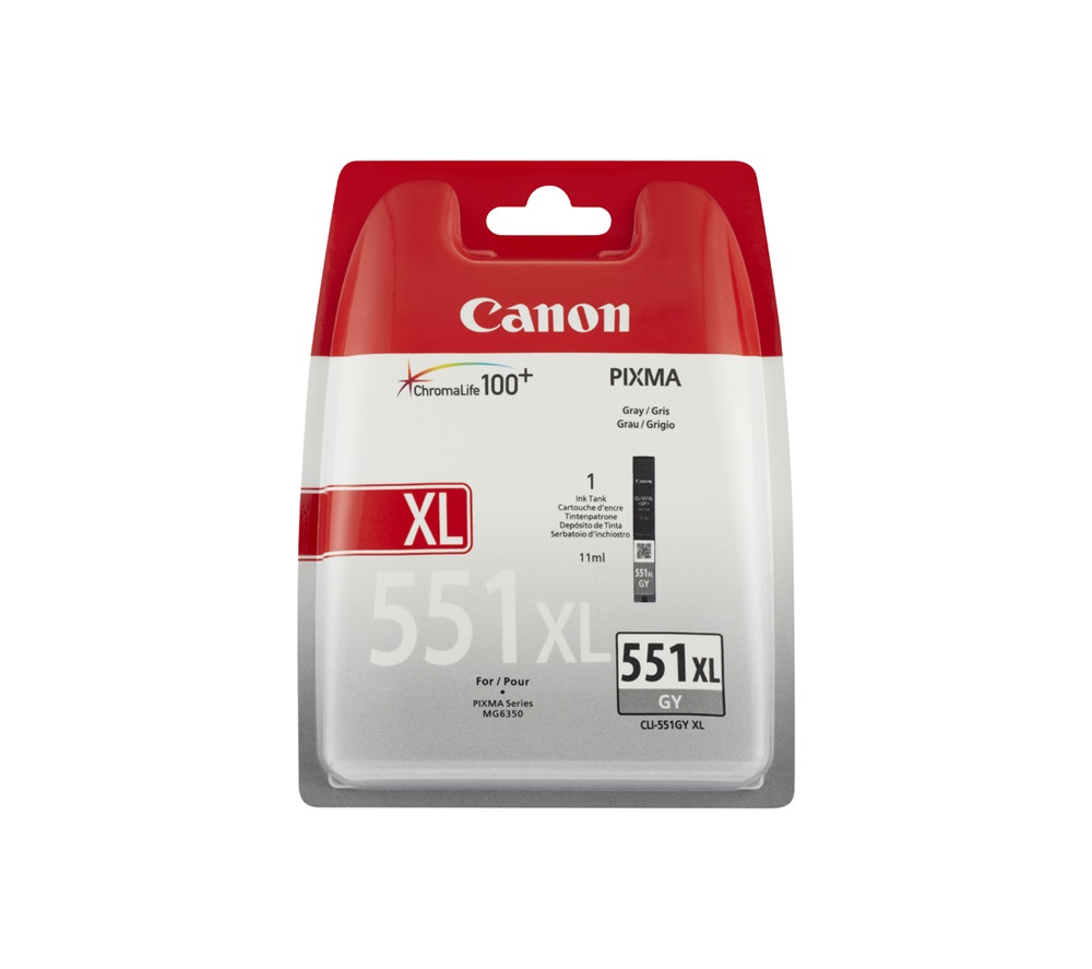 Canon CLI-551GY XL Cartuccia d'inchiostro Grigio Originale 11ml - Resa Elevata (XL) fino a 275 pagine