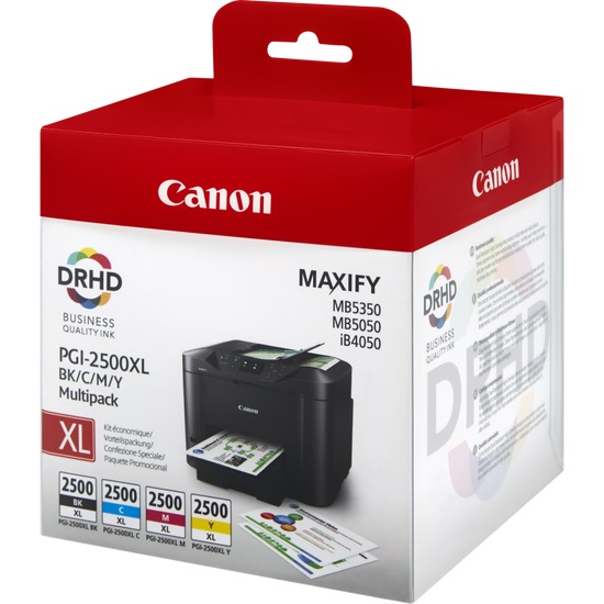 Canon PGI-2500XL Cartuccia d'Inchiostro 4 pz Originale XL - Nero, Ciano, Magenta, Giallo per MAXIFY