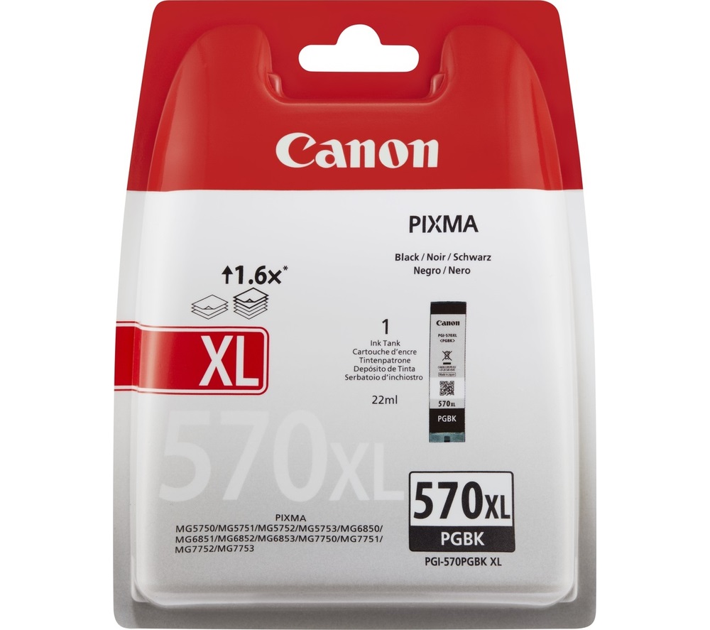 Canon Cartuccia Inchiostro Nero Pigmentato PGI-570XL PGBK per Stampanti Pixma MG e TS Series