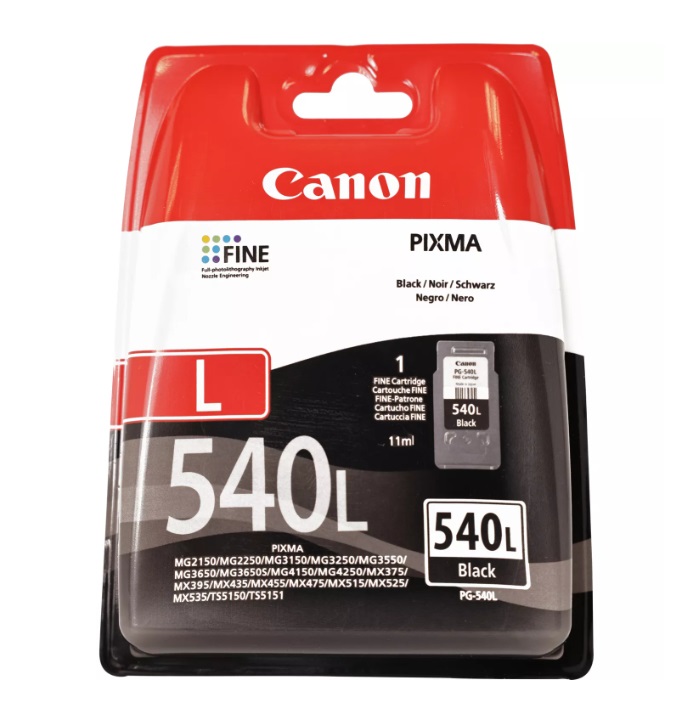 Canon PG-540L Cartuccia d'Inchiostro Originale Nero 11ml - Compatibile con Stampanti PIXMA e MX