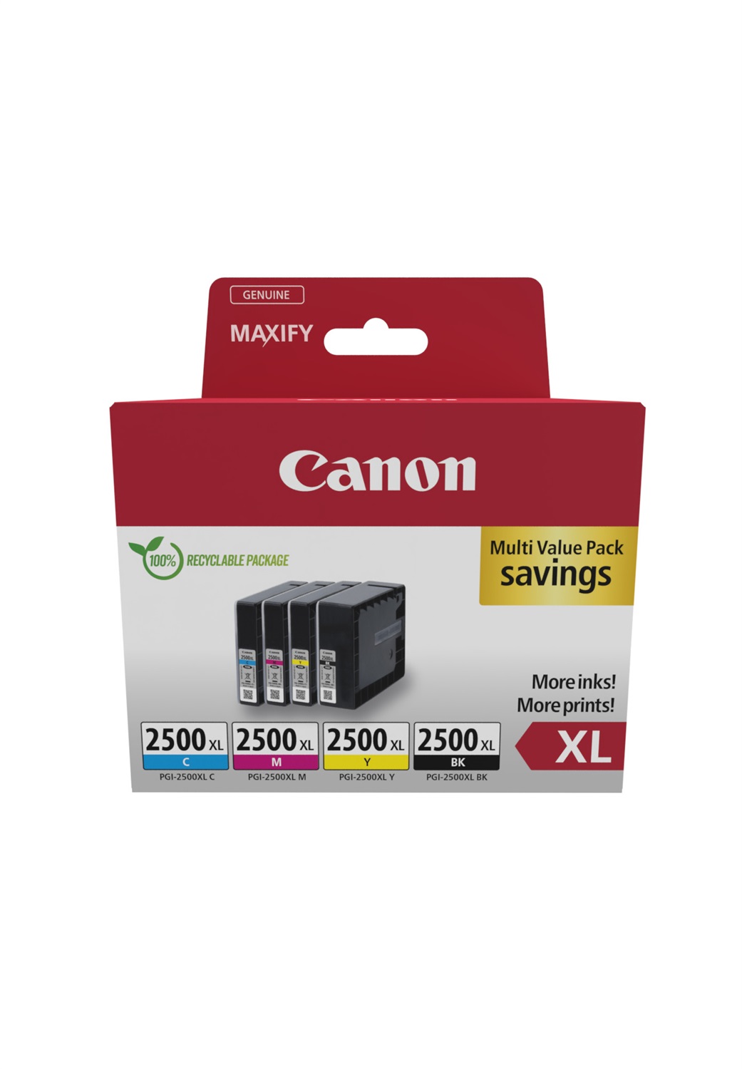 Canon 9254B010 Cartuccia d'Inchiostro Multipack Resa Elevata (XL) - 4 pz Nero, Ciano, Magenta, Giallo
