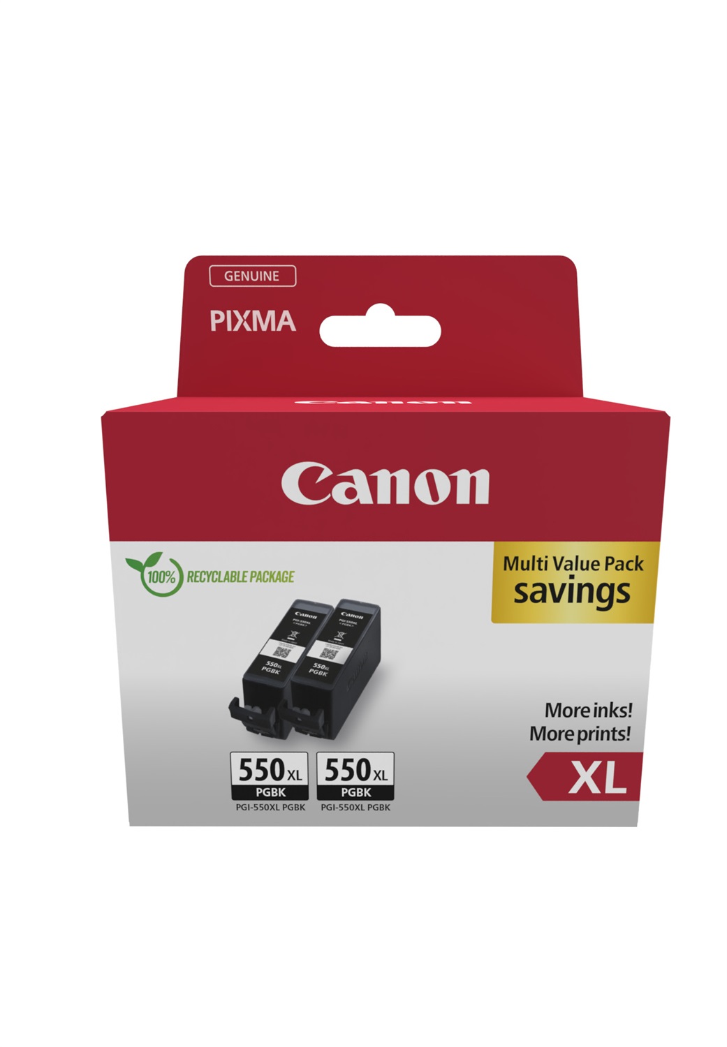 Canon 6431B010 Cartuccia d'Inchiostro Originale Nero PGI-550XL - Doppia Confezione 2 pz