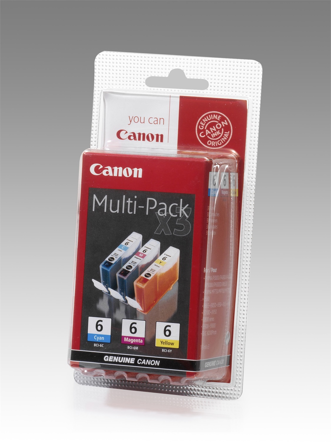 Canon BCI-6 4706A022 - Cartuccia Inkjet MultiPack C,M,Y, 280 pagine, compatibile con stampanti Canon
