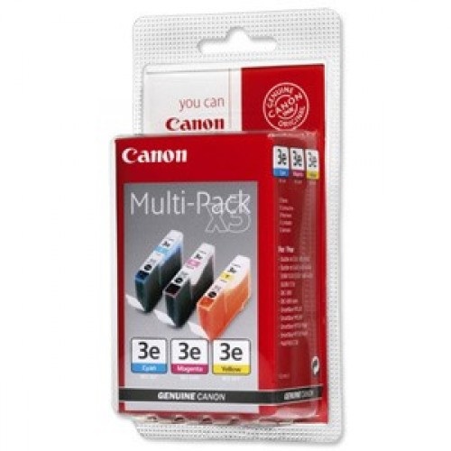 Canon BCI-3e Ciano, Magenta, Giallo - Cartuccia d'Inchiostro Originale Multipack 3 pz per Stampanti Inkjet