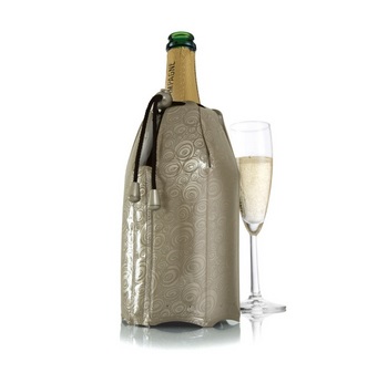 Vacu Vin Refrigeratore Attivo Champagne Platinum 7238855 - Raffredda rapidamente senza ghiaccio e mantiene fresco per ore