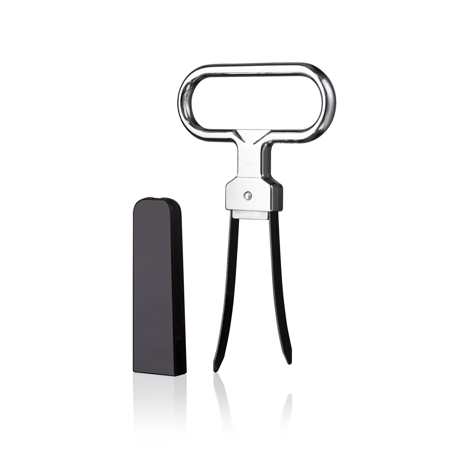 Vacu Vin 68405606 Levatappi a Strappo in Acciaio, Marrone/Argento, 11x6.5x1 cm - Ideale per Tappi in Sughero Danneggiati