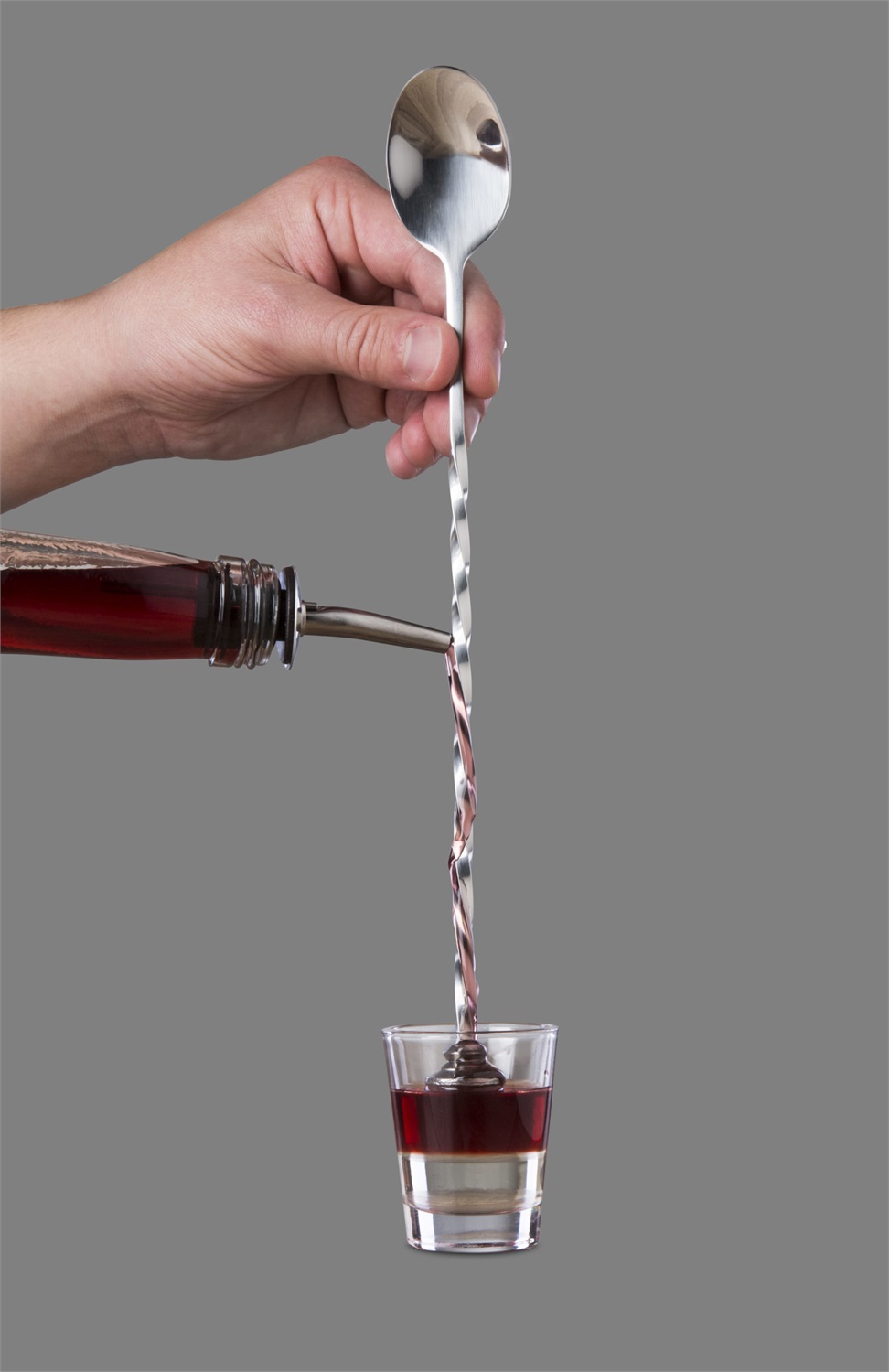 Vacu Vin Cucchiaio da Cocktail in Acciaio Inossidabile Argento - Miscelatore Barspoon 1 pz