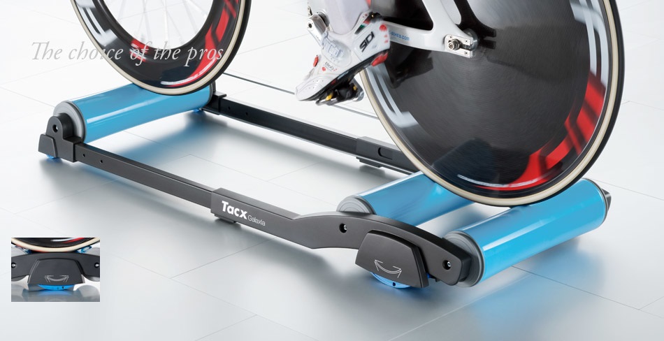 Tacx Galaxia Rullo di Allenamento T1100 - Sistema di Rotazione Brevettato, Richiudibile, Assorbe Accelerazioni