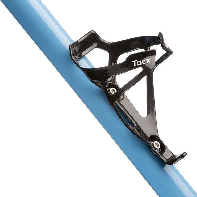 Tacx Deva Carbon Portabottiglia Nero - 100% Fibra di Carbonio, Leggero e Resistente con Aggancio Sicuro