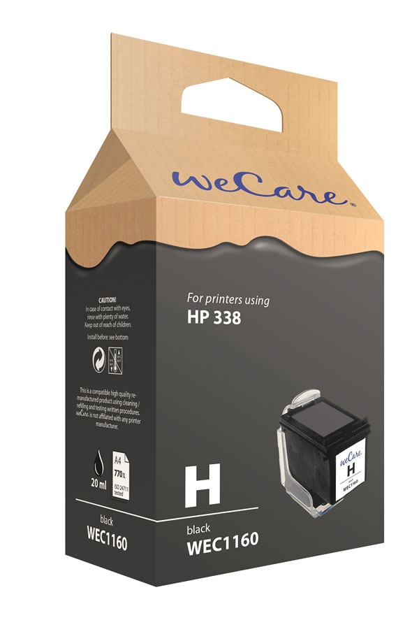 Wecare Cartuccia d'inchiostro compatibile HP C8765EE - Nero - Durata 450 pagine