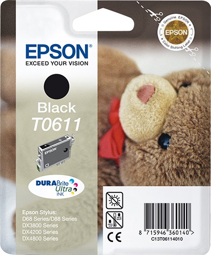 WECARE Cartuccia Inkjet Compatibile Nero per Epson C13T06114010 - Durata 250 Pagine