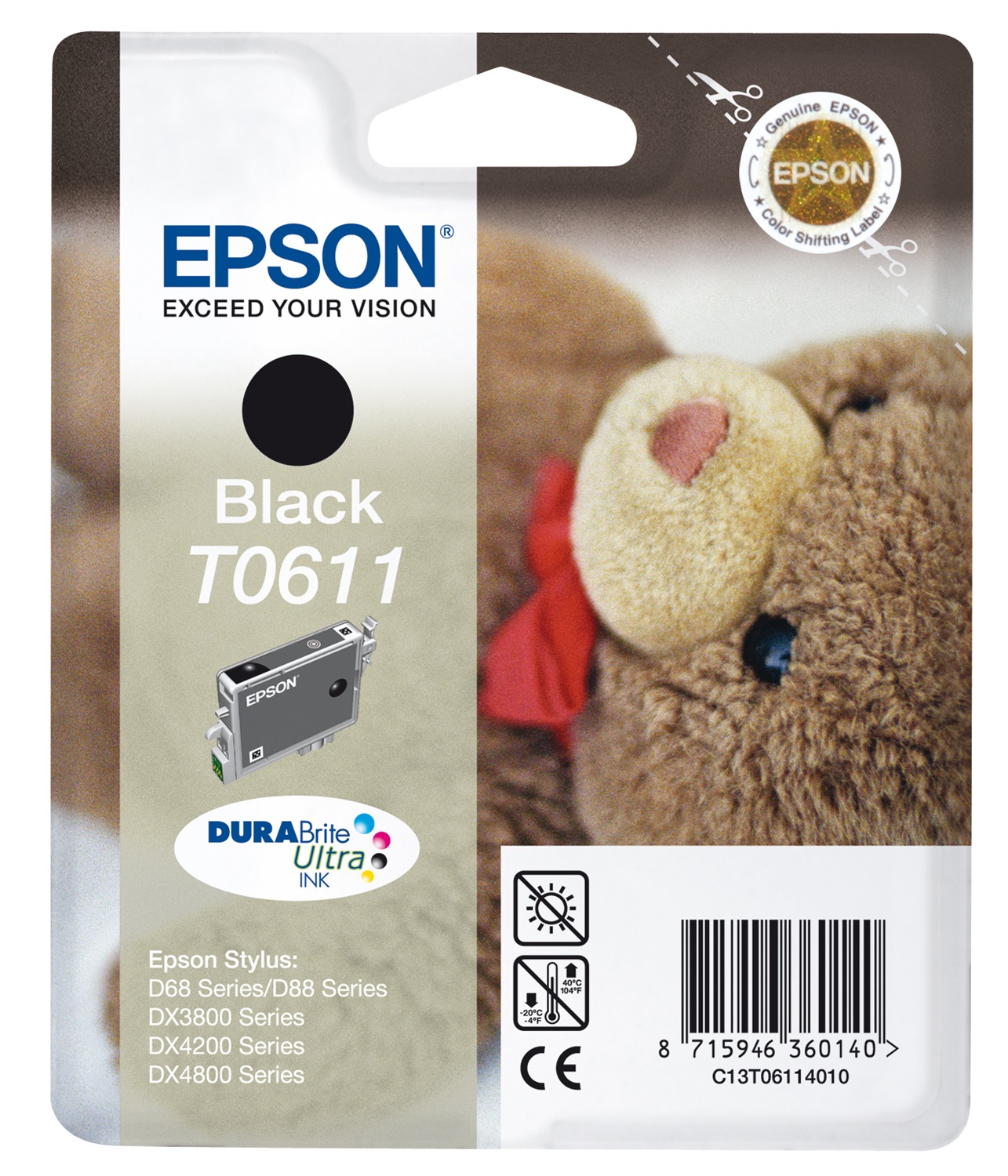 WECARE Cartuccia Inkjet Compatibile Nero per Epson C13T06114010 - Durata 250 Pagine