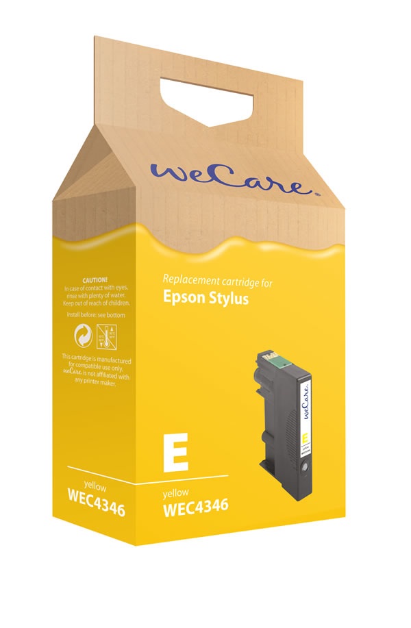 Wecare Cartuccia d'inchiostro Giallo Compatibile con Epson C13T07144012 - Durata 370-500 Pagine