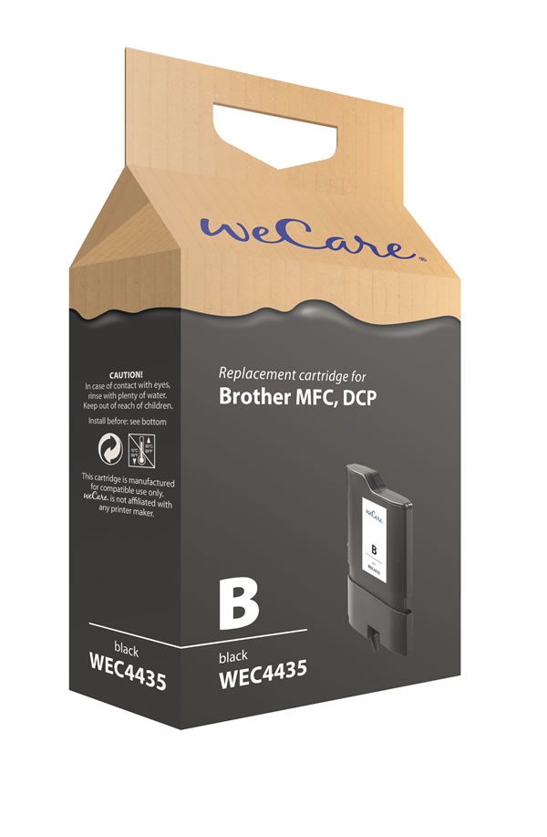 Wecare Cartuccia d'Inchiostro Compatibile Brother LC-1100BK - Nero, Durata 450 Pagine