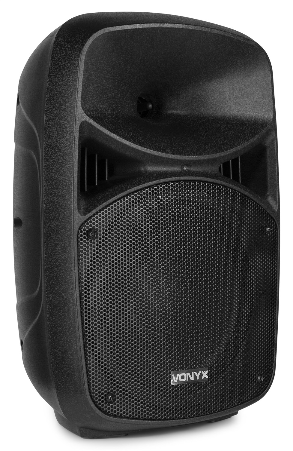 Vonyx VPS102A Impianto Audio Completo 600W con Casse Amplificate 10'' Bluetooth, Microfono, Stativi e Telecomando