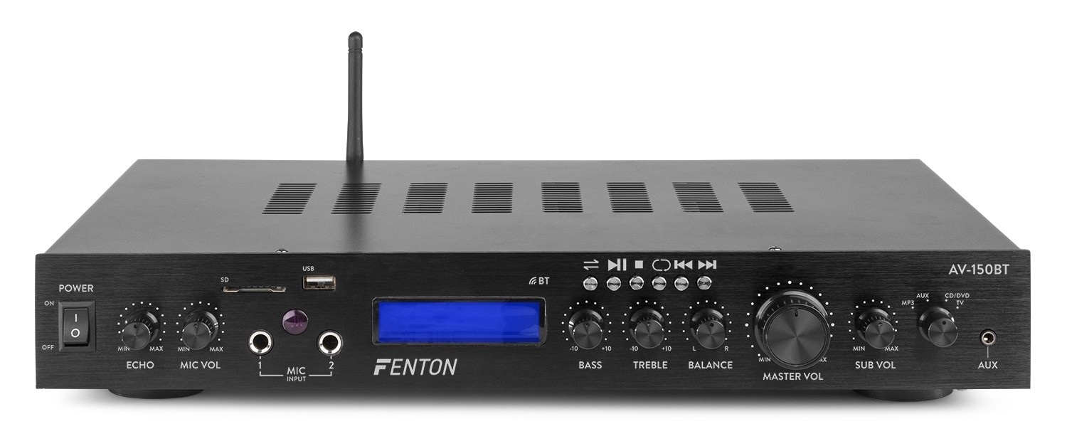 Fenton AV-150BT - Sistema Home Theatre 5.1 con Bluetooth 380W, compatibile con smartphone e laptop