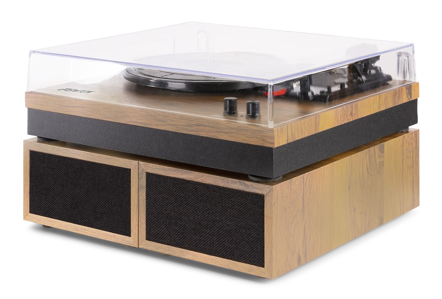 Fenton RP165L Giradischi Vintage con Amplificatore Integrato, Altoparlanti Stereo 50W e Bluetooth, Legno Chiaro